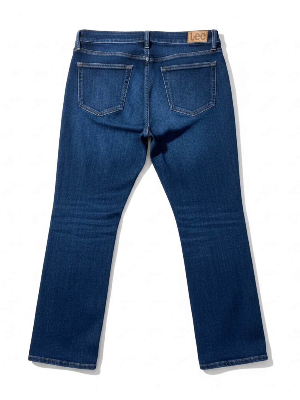 Lee, Mid-Rise Straight Leg Deep Indigo Jeans. Size 16Short/Petite - Picture 7 of 7